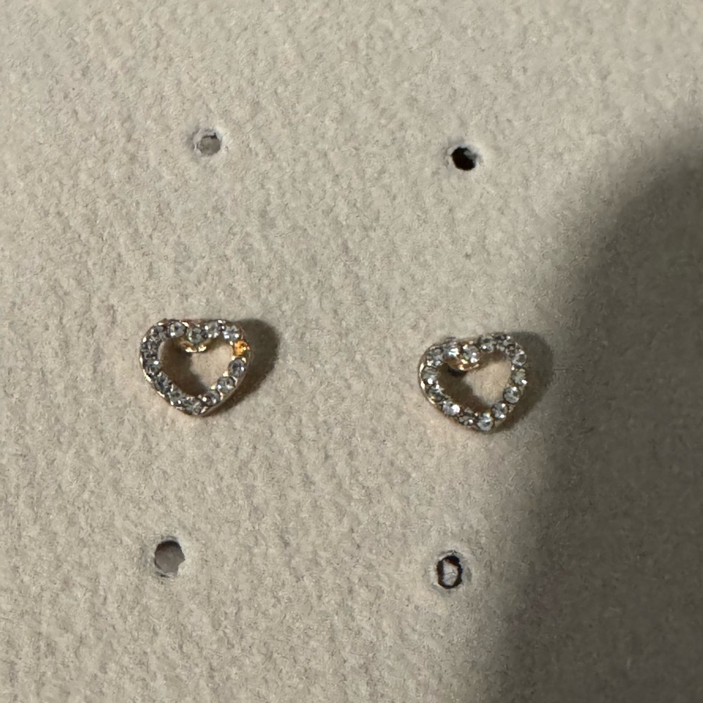 Elegant Gold and Silver Heart Earrings